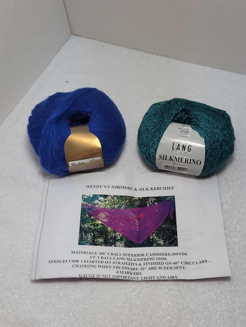 Wendy's Cashmere & Silk Kerchief Knit Kit. - NWT - #38
